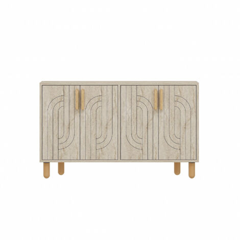 Buffet en bois "Rodney" - 120 x 30 x 74 cm - Travertin