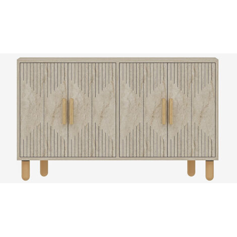 Buffet en bois "Roger" - 120 x 30 x 74 cm - Travertin