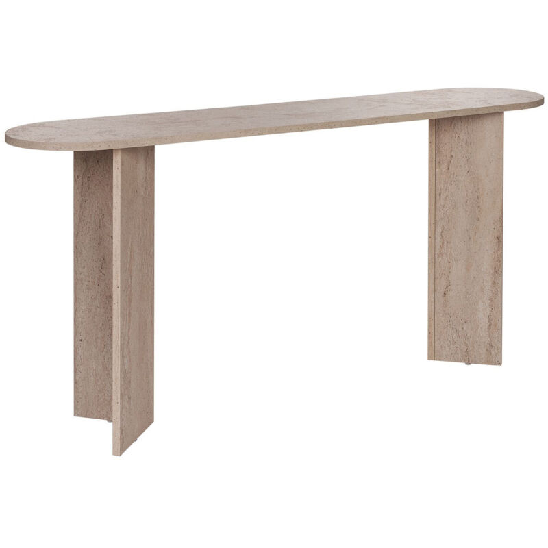 Console en bois "Sira" - 150 x 35 x 75 cm - Travertin Console en bois "Sira" - 150 x 35 x 75 cm - Travertin