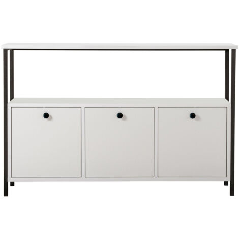 Buffet en bois "Solace" - 120 x 30 x 77 cm - Blanc