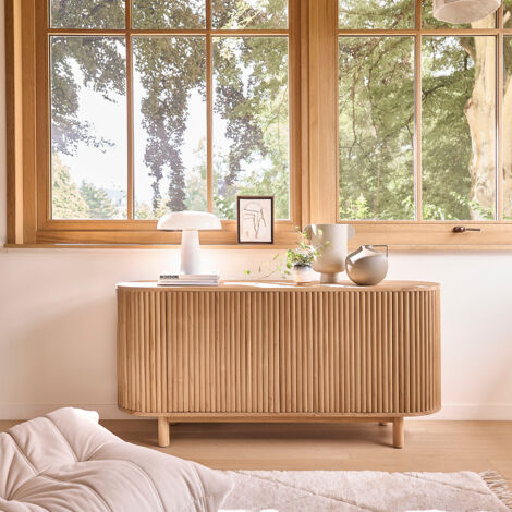 Buffet en bois teck massif 160 cm