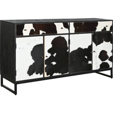 Buffet en cuir de mangue tendance pour un chic exotique - Cuir de mangue motif peau de vache