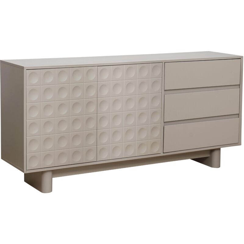 Oviala - Buffet moderne rectangulaire L160 cm beige