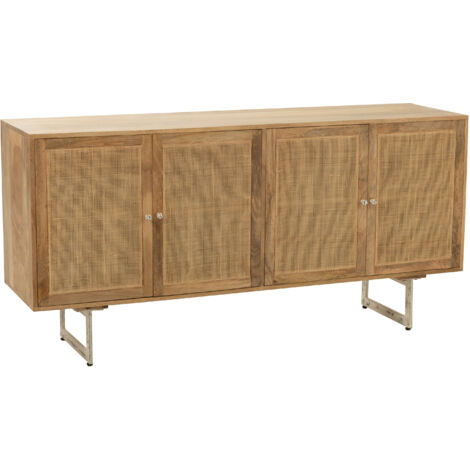 Buffet en rotin et bois de manguier naturel Naturel 170x80 cm