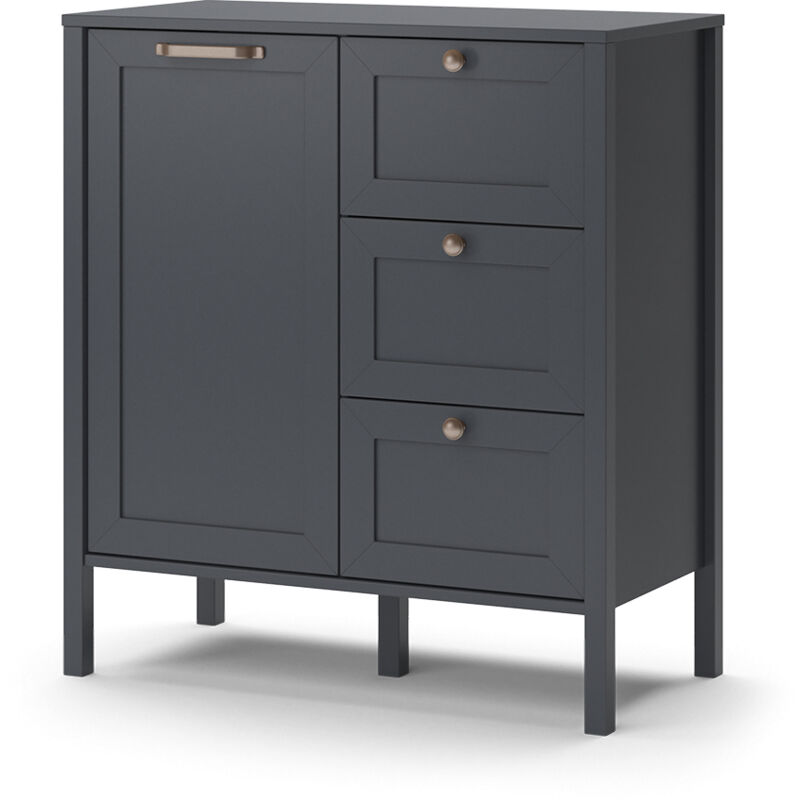 Vicco - Commode avec tiroirs Ewan, Anthracite, 80.3 x 89.9 cm