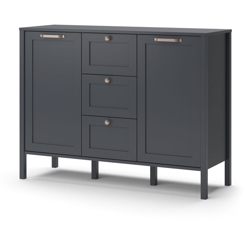 Vicco - Commode avec tiroirs Ewan, Anthracite, 118.6 x 89.9 cm