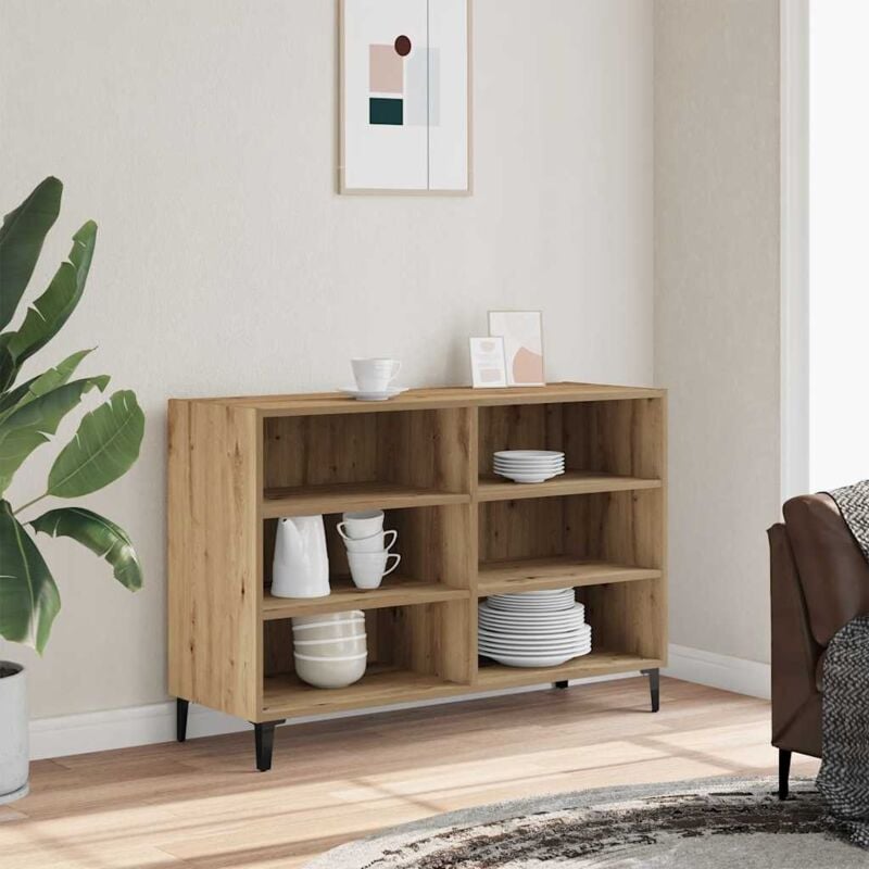 vidaXL Buffet chêne artisanal 103,5x35x70 cm bois d'ingénierie
