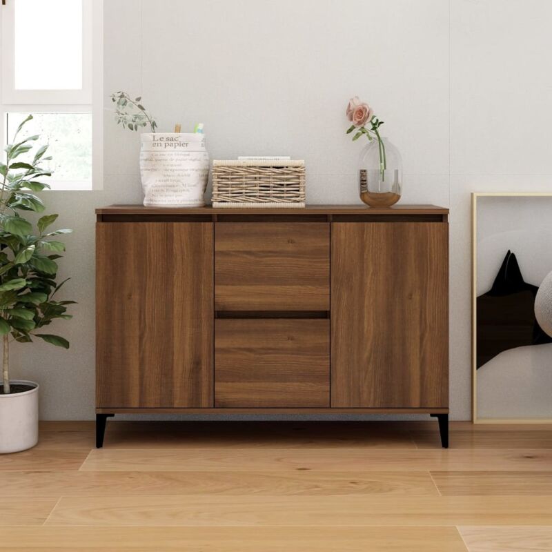 Vidaxl - Buffet Chêne marron 104x35x70 cm Bois d'ingénierie