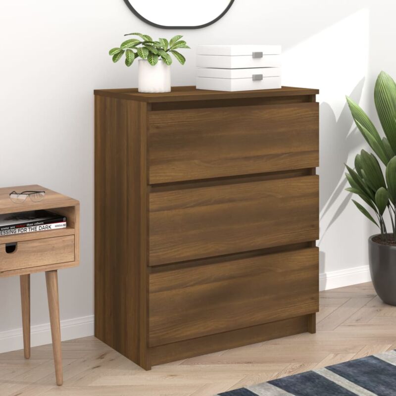 Vidaxl - Buffet Chêne marron 60x35x76 cm Bois d'ingénierie