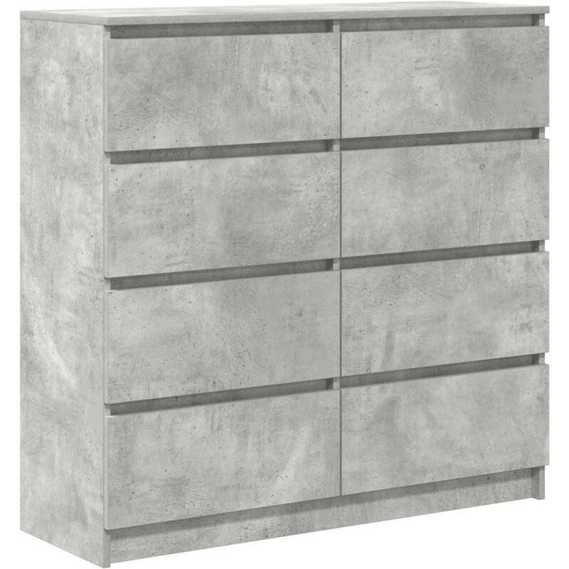 Vidaxl - Buffet gris béton 100x35x99 cm bois d'ingénierie