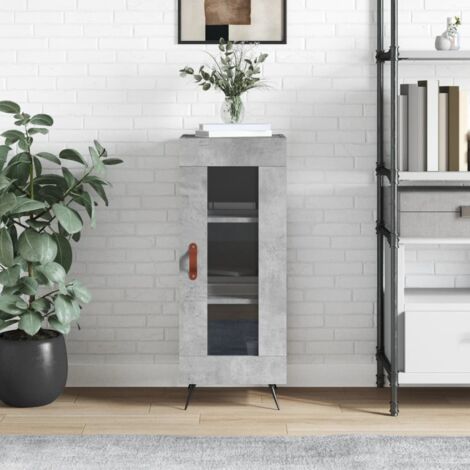 Buffet Gris béton 34,5x34x90 cm Bois d'ingénierie vidaXL