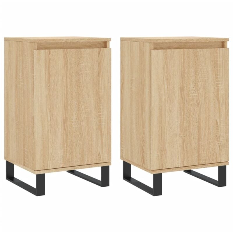 Vidaxl - Buffets 2 pcs chêne sonoma 40x35x70 cm bois d'ingénierie