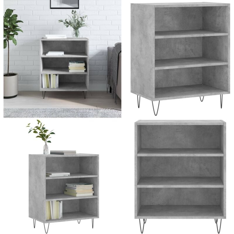 Vidaxl - Buffet gris béton 57x35x70 cm bois d'ingénierie - Buffet - Armoire De Rangement - Meuble De Cuisine - Meuble Design - Mobilier Moderne