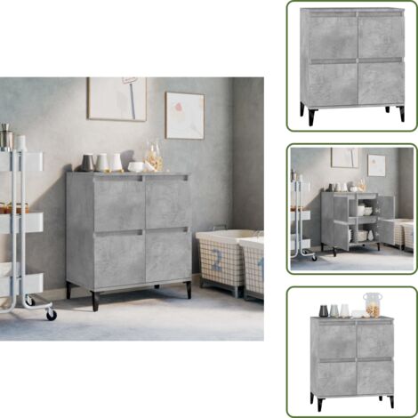 Buffet Gris béton 60x35x70 cm Bois d'ingénierie - Buffet Gris - Meuble Rangement - Armoire Moderne - Mobilier Salon - Décoration Intérieur