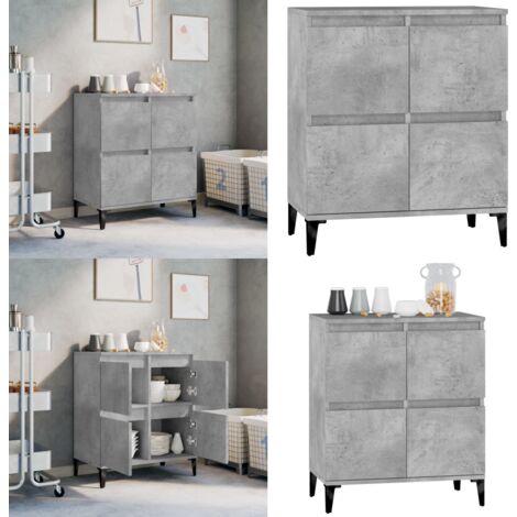 Buffet Gris béton 60x35x70 cm Bois d'ingénierie - Buffet Gris - Meuble Rangement - Armoire Moderne - Mobilier Salon - Décoration Intérieur - Home & Living