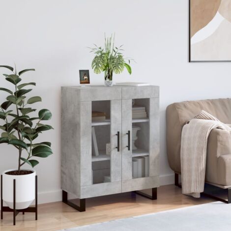 Buffet gris béton 69,5x34x90 cm bois d'ingénierie vidaXL