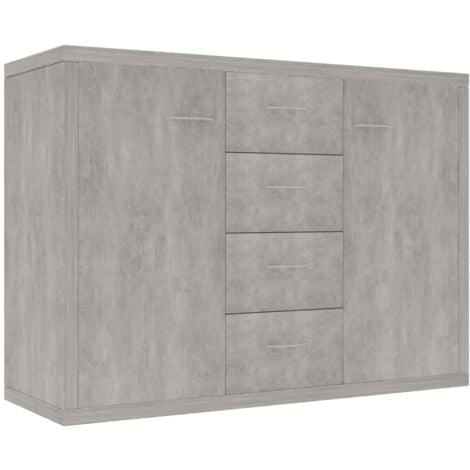 Buffet Gris béton 88x30x65 cm Bois d'ingénierie vidaXL