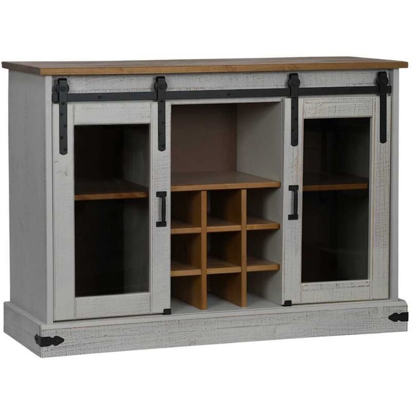 Vidaxl - Buffet halden 2 portes coulissantes blanc 112x40x80 cm