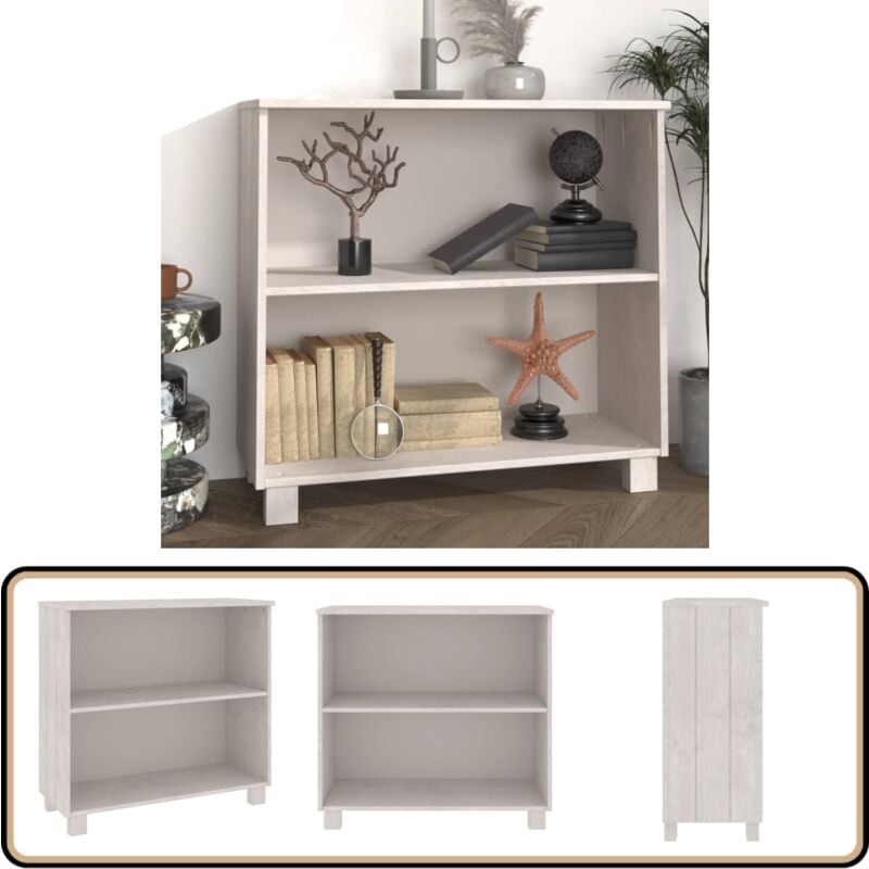 Vidaxl - Buffet hamar Blanc 85x35x80 cm Bois massif de pin - Buffet - Meuble De Rangement - Armoire - Commode - Bois Massif