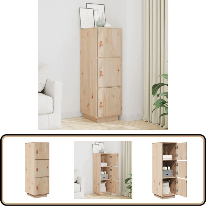 Vidaxl - Buffet haut 34x40x108,5 cm Bois massif de pin - Buffet - Meuble De Rangement - Commode - Bois Massif - Pin