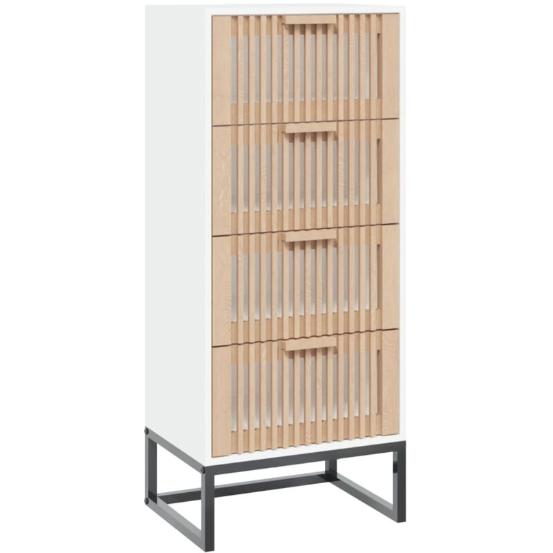 Buffet haut blanc 40x30x95 cm bois d'ingénierie vidaXL