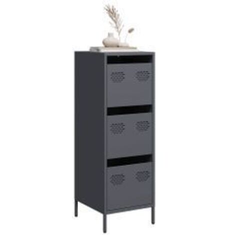 Buffet haut anthracite 39x35x103,5 acier