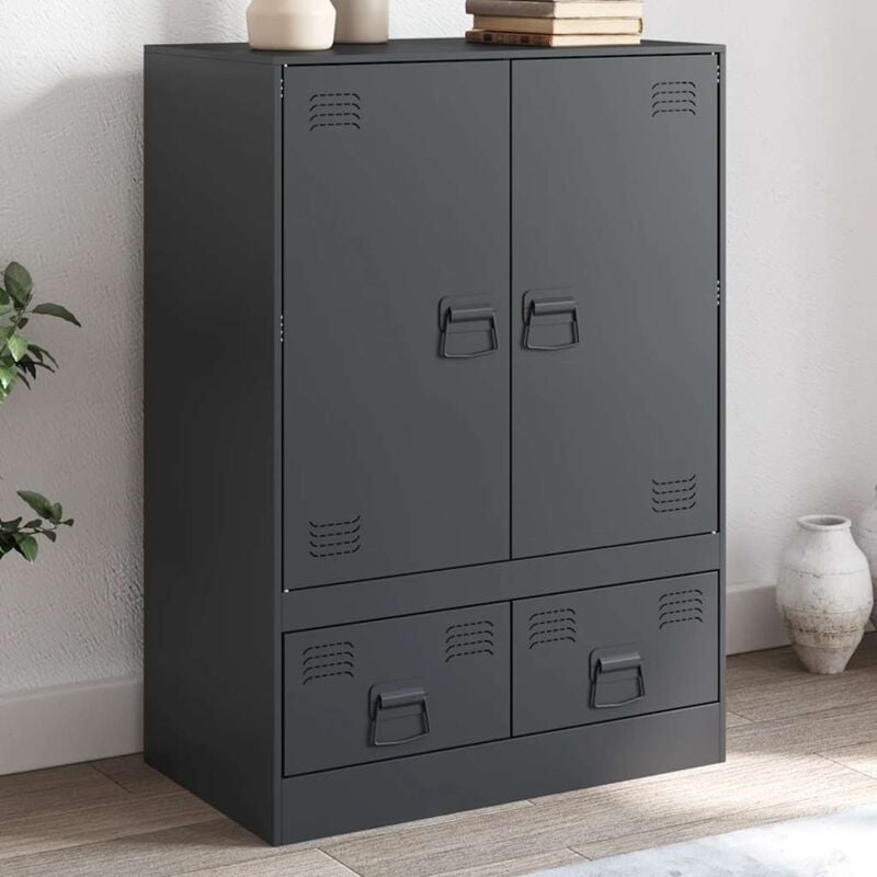 Vidaxl - Buffet haut anthracite 67x39x95 cm acier