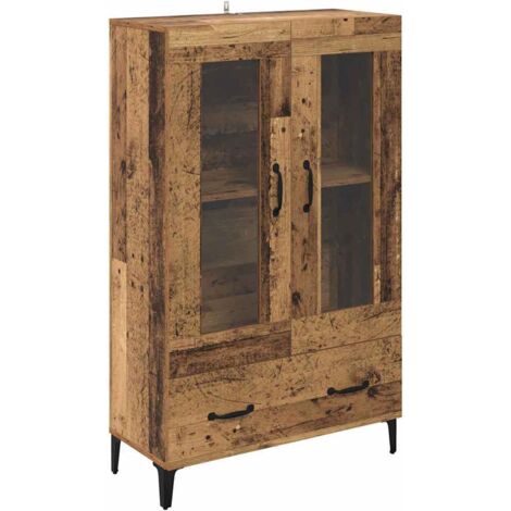 Buffet Haut Armoire avec tiroir Bois Ancien 70 x 31 x 115 cm