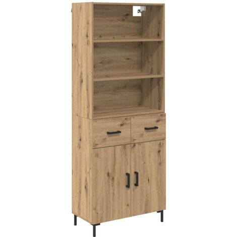 Buffet  Haut Armoire avec tiroir Chêne artisanal 69,5 x 34 x 180 cm