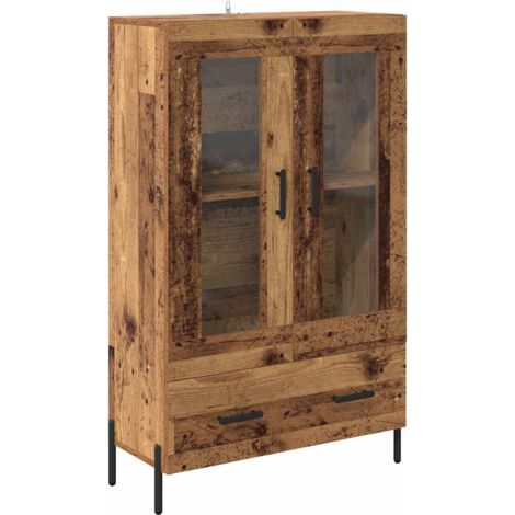 Buffet Haut Armoire avec tiroir Corona Bois Ancien 69,5 x 31 x 115 cm