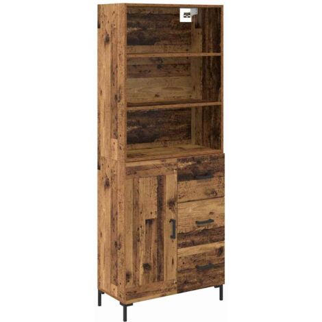Buffet  Haut Armoire Bois ancien 69,5 x 34 x 180 cm Bois d'ingénierie