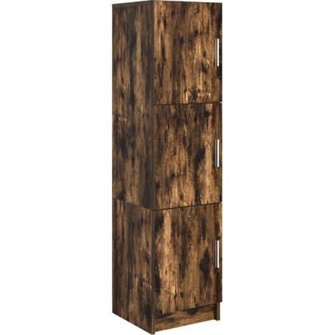 Buffet Haut Armoire Chêne fumé 31.5 x 32 x 122.5 cm