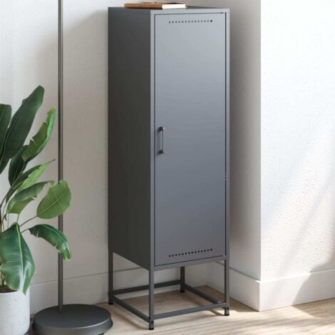 Buffet haut-Armoire de rangement anthracite 36x39x123 cm acier 254009