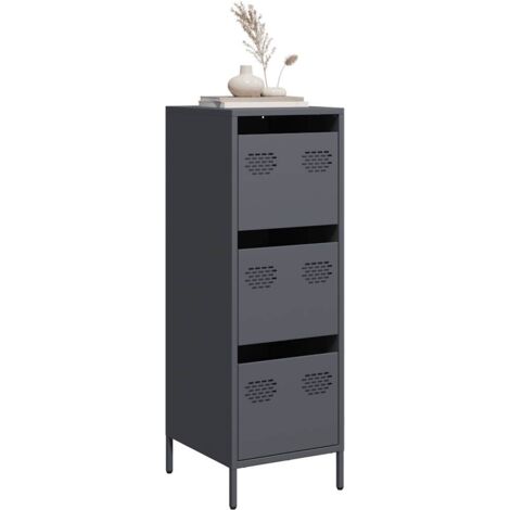 Buffet haut-Armoire de rangement anthracite 39x35x103,5 cm acier 717495