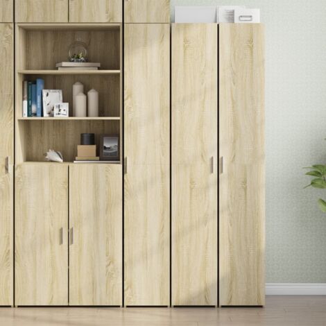 Buffet haut-Armoire de rangement chêne sonoma 30x42,5x185 cm bois d'ingénierie 758157