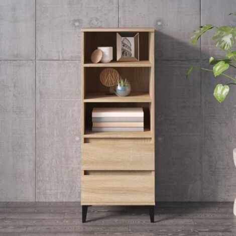 Buffet haut-Armoire de rangement Chêne sonoma 40x36x110 cm Bois d'ingénierie 474042