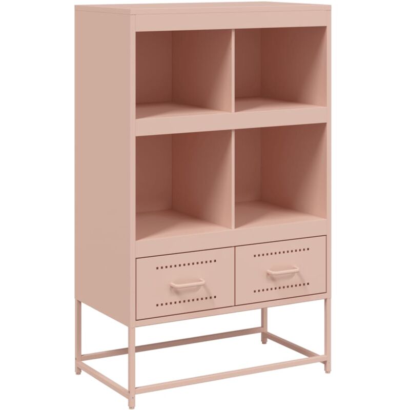 Vidaxl - Buffet haut rose 68,5x39x111,5 cm acier laminé à froid