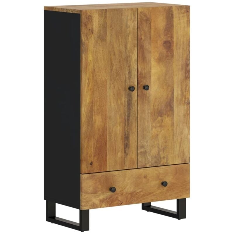Vidaxl - Buffet haut avec tiroir 60x33x100cm bois massif manguier et fer