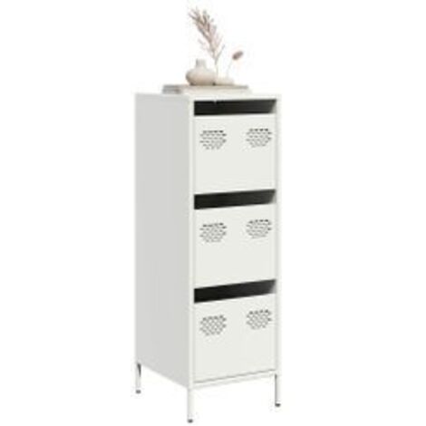 Buffet haut blanc 39x35x103,5 acier