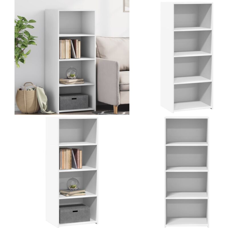 Vidaxl - Buffet haut blanc 50x41x124 cm bois d'ingénierie - Buffet Design Intemporel - Meuble Rangement Blanc - Commode Bois D'ingénierie - Armoire