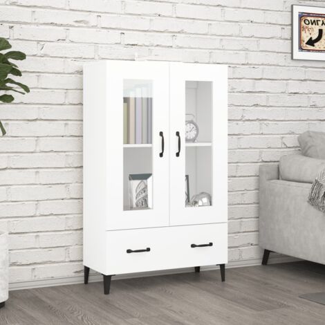 Buffet haut Blanc 70x31x115 cm Bois d'ingénierie vidaXL