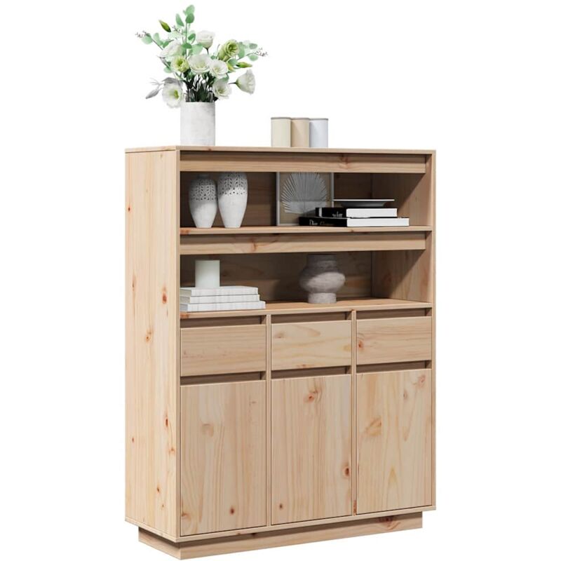 Vidaxl - Buffet haut 89x34x116,5 cm bois massif de pin