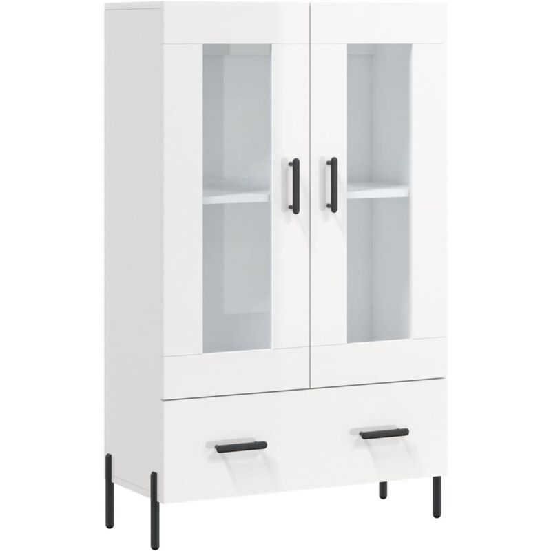 Vidaxl - Buffet haut blanc brillant 69,5x31x115 cm bois d'ingénierie