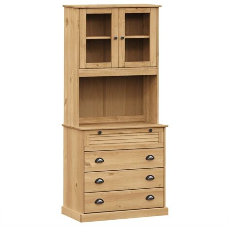 Buffet haut - Buffet Style industriel Meuble de rangement - VIGO 80x40x176 cm bois massif de pin vidaXL