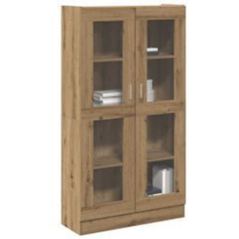 Buffet haut chêne artisanal 82,5x30,5x150 bois d'ingénierie