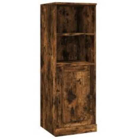 Buffet haut chêne fumé 36x35,5x103,5 bois d'ingénierie