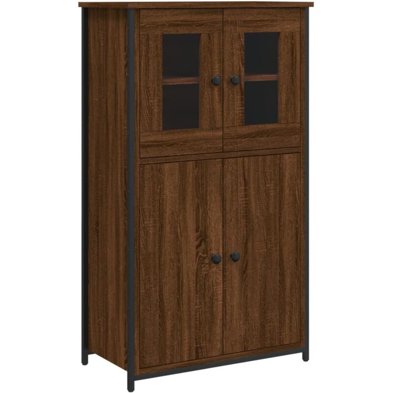 Vidaxl - Buffet haut chêne marron 62x32x106,5 cm bois d'ingénierie