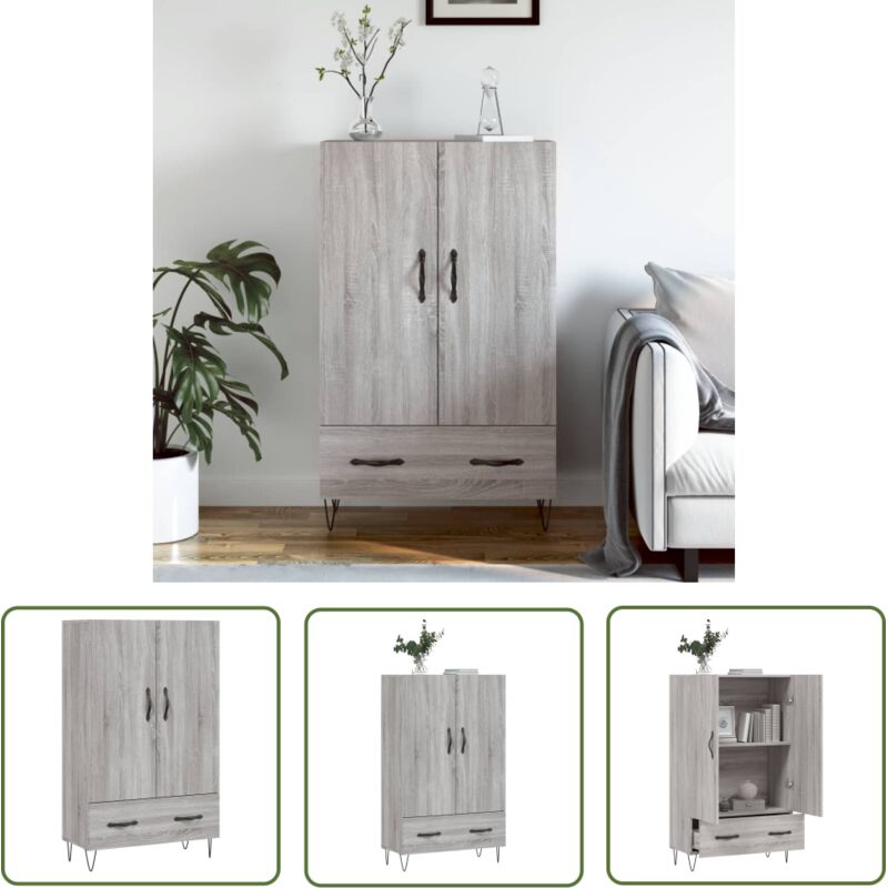 Vidaxl - Buffet haut sonoma gris 69,5x31x115 cm bois d'ingénierie