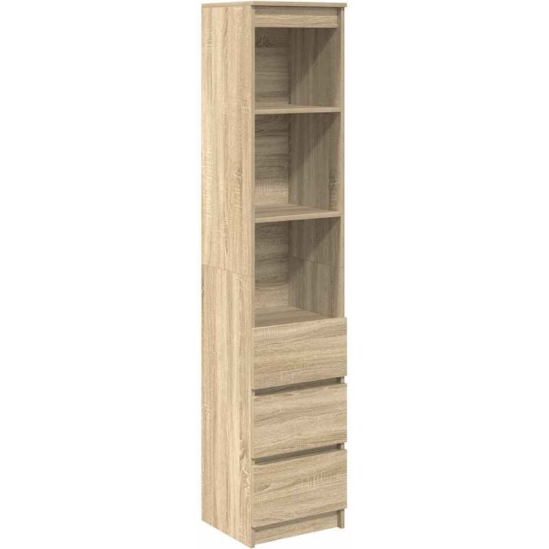 Vidaxl - Buffet haut chêne sonoma 37,5x35x180 cm bois d'ingénierie