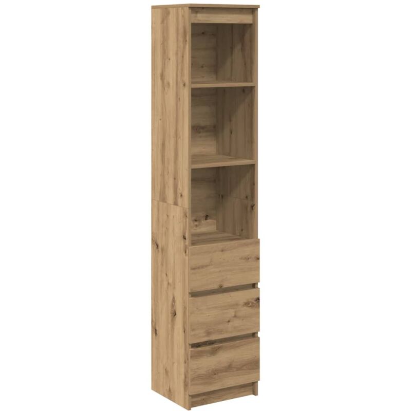 Vidaxl - Buffet haut chêne artisanal 37,5x35x180 cm bois d'ingénierie